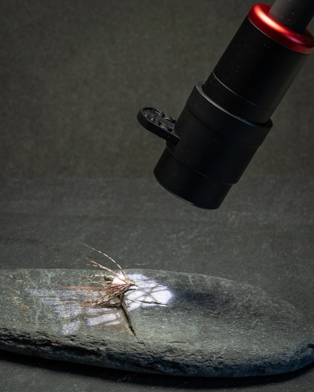 Overhead light through a gobo Overhead light through a gobo